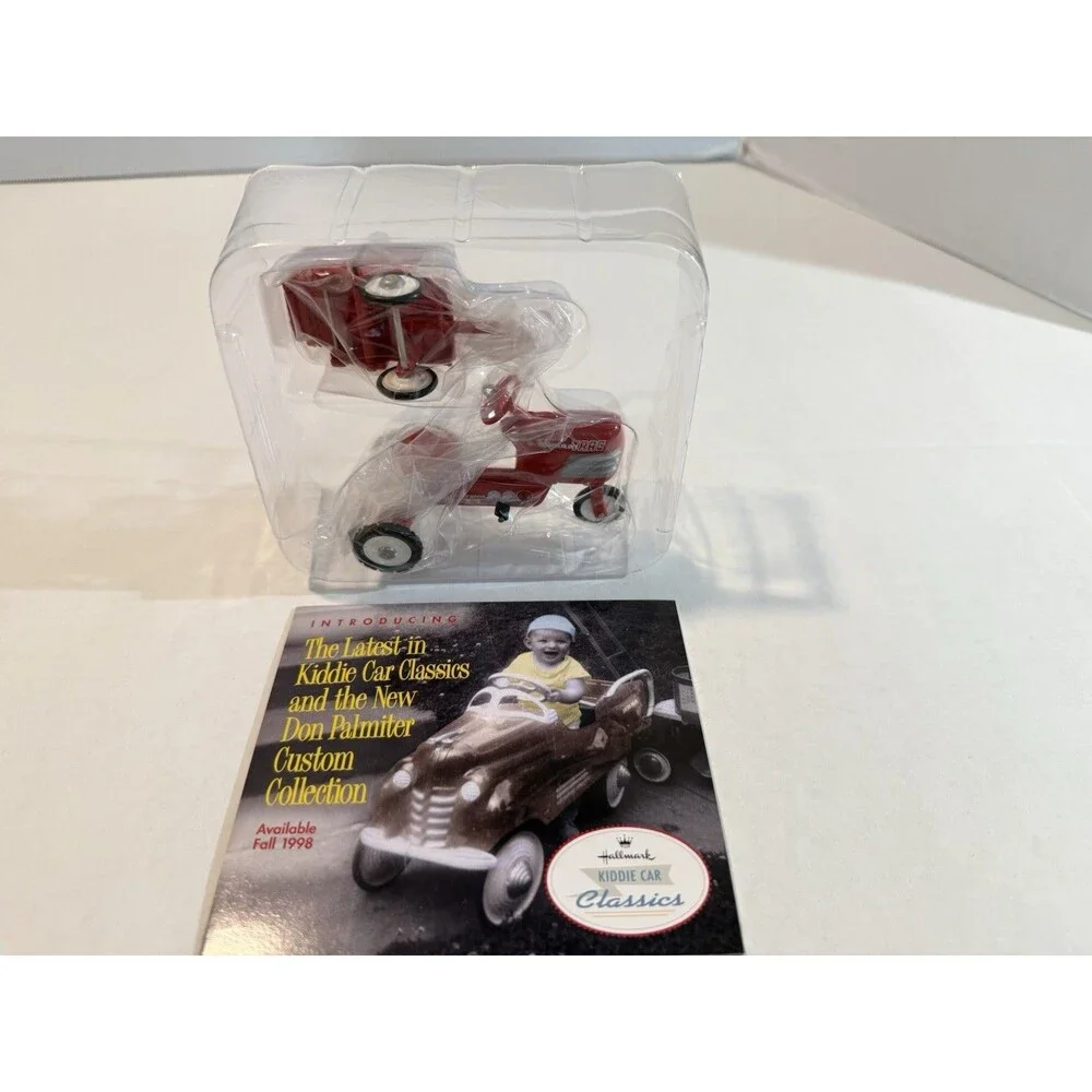 Vintage 1998 Hallmark 1955 Murray Tractor and Trailer Ornament In Box Kiddie Car